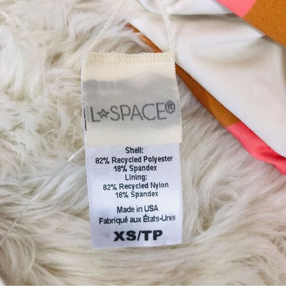 L*SPACE Seaesta Seaside Gingham Jess Bikini Top Pink Orange Plaid‎ Size XS New - Picture 8 of 8
